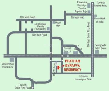 Prakruthi Pratham Byrappa Residency Location Plan 1