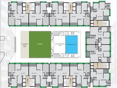 Project Image of 913.96 - 1161.96 Sq.ft 3 BHK Apartment for buy in Shreeji Two