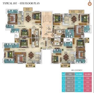 Project Image of 1508.0 - 1725.0 Sq.ft 3 BHK Apartment for buy in Enhance Sri Ram Vatika
