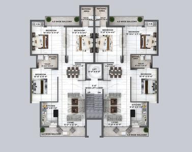 Project Image of 1500 Sq.ft 3 BHK Apartment / Flat for sale in Sector 92 for Rs. 11900000