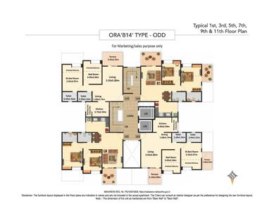 Project Image of 1215 Sq.ft 2 BHK Apartment / Flat for sale in Wagholi for Rs. 8200000