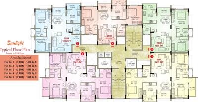 Project Image of 1025.0 - 1470.0 Sq.ft 2 BHK Apartment for buy in Sunlight Moonlight