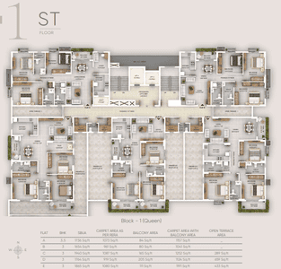 Project Image of 915.0 - 1344.0 Sq.ft 3 BHK Apartment for buy in KRM Mayfair Majestic