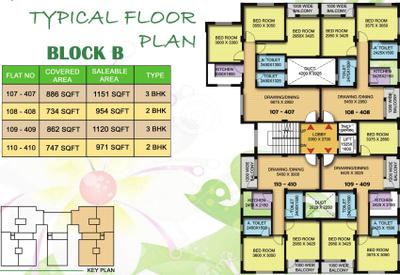 Project Image of 872.0 - 1306.0 Sq.ft 2 BHK Apartment for buy in Reality Greenview Residency