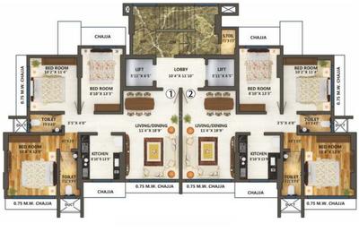 Project Image of 837.0 - 1604.0 Sq.ft 2 BHK Apartment for buy in Space Prem Leela Heights