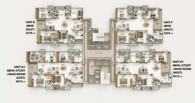 Project Image of 2290.0 - 4100.0 Sq.ft 3 BHK Apartment for buy in Ramky The Eminent