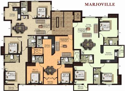 Project Image of 1102.0 - 1706.0 Sq.ft 2 BHK Apartment for buy in India Marjoville