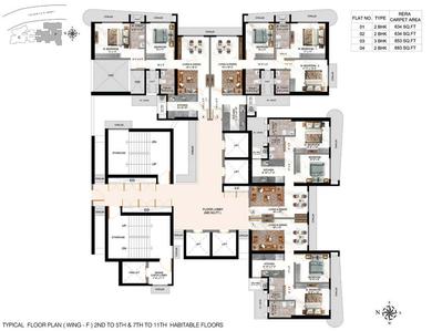 Project Image of 603.0 - 897.0 Sq.ft 2 BHK Apartment for buy in Right Choice Tower 28 C and F