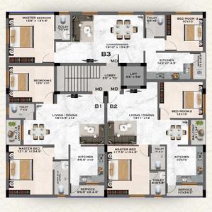 Project Image of 1116.0 - 1728.0 Sq.ft 2 BHK Apartment for buy in Traventure FourSquare