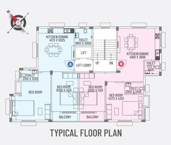 Project Image of 1203.0 - 1210.0 Sq.ft 2 BHK Apartment for buy in Bluechip Purba