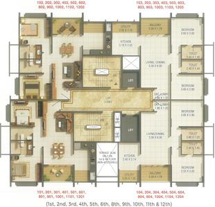 Project Image of 0.0 - 710.0 Sq.ft 2 BHK Apartment for buy in Kumar Corp Prajwal