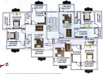 Project Image of 0.0 - 4321.71 Sq.ft 2 BHK Apartment for buy in Vivek K Akhadkar SK Paradise