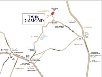Project Image of 745.0 - 1100.0 Sq.ft 2 BHK Apartment for buy in Inspire Twin Diamond Block A