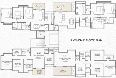 Project Image of 876.0 - 1094.0 Sq.ft 2.5 BHK Apartment for buy in United Courtyard Phase I