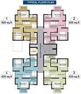 Project Image of 595.0 - 635.0 Sq.ft 2 BHK Apartment for buy in Arun Ratika II