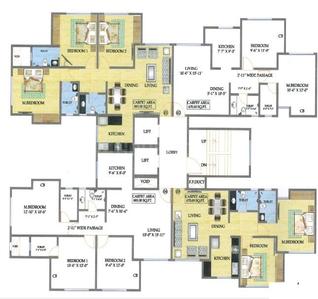 Project Image of 1070.0 - 1395.0 Sq.ft 2 BHK Apartment for buy in Kabra Alya and Garnet