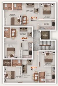 Project Image of 688.0 - 922.0 Sq.ft 2 BHK Apartment for buy in Rajni Hariharan Apartment