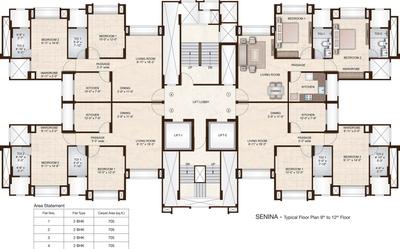 Project Image of 0.0 - 705.0 Sq.ft 2 BHK Apartment for buy in Hiranandani Senina