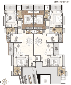 Project Image of 1300.0 - 1770.0 Sq.ft 3 BHK Apartment for buy in Mitani Sky 9