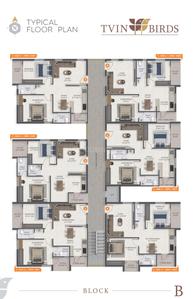 Project Image of 1001.0 - 1041.0 Sq.ft 2 BHK Apartment for buy in MKT Tvin Birds Block B