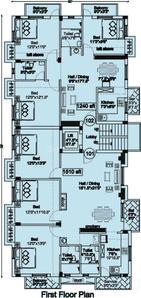 Project Image of 1240.0 - 1510.0 Sq.ft 3 BHK Apartment for buy in Sri Vishwaksena Akshaya Vasantham