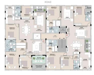 Project Image of 1467.0 - 2402.0 Sq.ft 3 BHK Apartment for buy in Tulasi