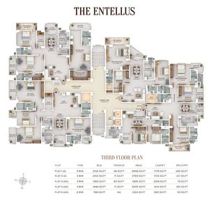 Project Image of 662.0 - 1779.0 Sq.ft 2 BHK Apartment for buy in The Entellus
