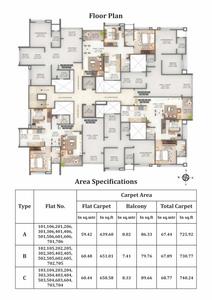 Project Image of 725.92 - 740.23 Sq.ft 2 BHK Apartment for buy in Nidisha Prabhas