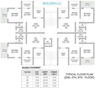 Project Image of 336.0 - 452.0 Sq.ft 1 BHK Apartment for buy in ARK Alfa Elegance