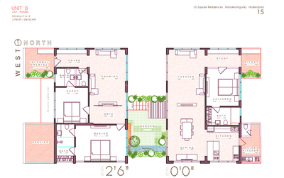 Project Image of 2750.0 - 2950.0 Sq.ft 3 BHK Apartment for buy in O2 Square Residences