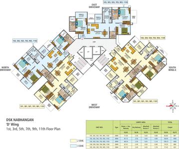 Project Image of 1137.0 - 1285.0 Sq.ft 2 BHK Apartment for buy in DSK Nabhangan