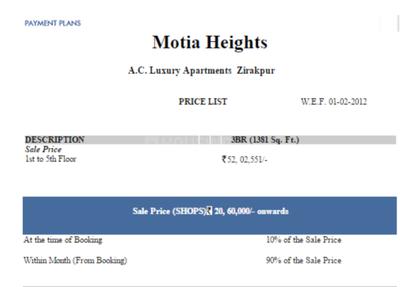 Project Image of 1381.0 - 1621.0 Sq.ft 3 BHK Apartment for buy in Motiaz Heights