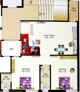 Project Image of 383.09 - 424.85 Sq.ft 2 BHK Apartment for buy in Vision Fortune Heights