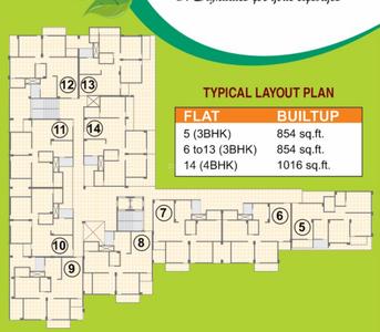 Project Image of 854 Sq.ft 3 BHK Apartment / Flat for sale in Jatkhedi for Rs. 3500000