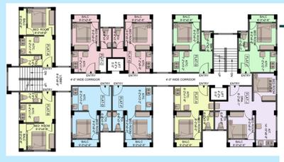 Project Image of 294.0 - 550.0 Sq.ft 1 BHK Apartment for buy in Barasat Vrindavan Complex