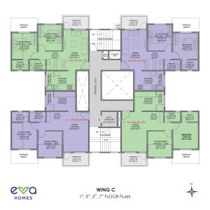 Project Image of 437.0 - 639.27 Sq.ft 1 BHK Apartment for buy in Eva Homes