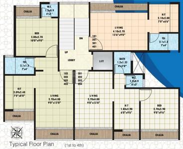 Project Image of 173.94 - 291.59 Sq.ft 1 RK Apartment for buy in Saras Nest