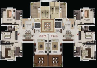 Project Image of 1155.0 - 2162.0 Sq.ft 3 BHK Apartment for buy in Ambiience Greendale Wing D