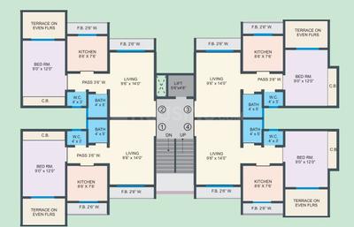 Project Image of 399.0 - 610.0 Sq.ft 1 BHK Apartment for buy in Charms Park Phase 2
