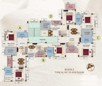 Project Image of 262.0 - 928.0 Sq.ft 1 BHK Apartment for buy in Nortech Eden Petals
