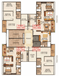Project Image of 638.3 - 981.67 Sq.ft 2 BHK Apartment for buy in Kumar Palmspring Towers