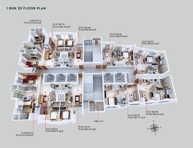 Project Image of 363 Sq.ft 1 BHK Apartment / Flat for sale in Kamathipura for Rs. 12500000