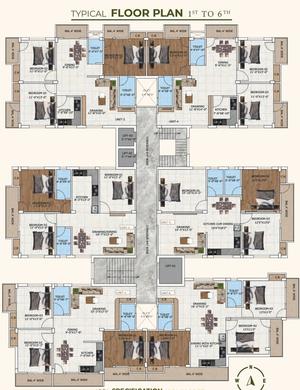 Project Image of 1297.0 - 2703.0 Sq.ft 3 BHK Apartment for buy in Sarswati Developer Apartment