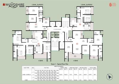 Project Image of 794.0 - 1541.0 Sq.ft 2 BHK Apartment for buy in Kohinoor Woodshire