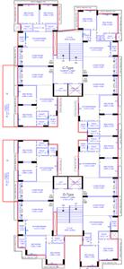 Dev Shivay Homes Block C And D Cluster Plan For Typical Floor Plan 3