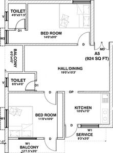 Project Image of 675.0 - 1303.0 Sq.ft 2 BHK Apartment for buy in Brownstone Amber