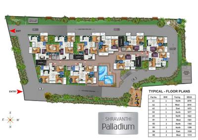 Project Image of 1130.0 - 2078.0 Sq.ft 2 BHK Apartment for buy in Shravanthi Palladium