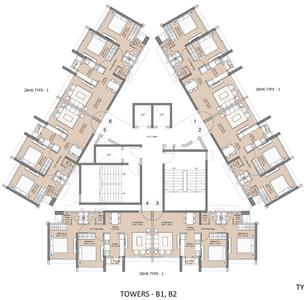 Project Image of 746.15 - 851.53 Sq.ft 3 BHK Apartment for buy in Sunteck Beach Residences 2