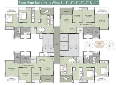 Project Image of 716.0 - 718.0 Sq.ft 2 BHK Apartment for buy in Kalpataru Serenity