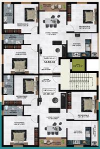 Project Image of 0.0 - 1431.0 Sq.ft 3 BHK Apartment for buy in Traventure Amethyst